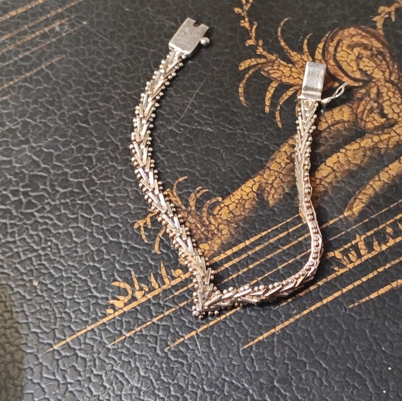 Vintage Taxco Sterling Silver 6.5 Inch Women's 18 Gram Fancy Link Bracelet - Picture 5 of 10